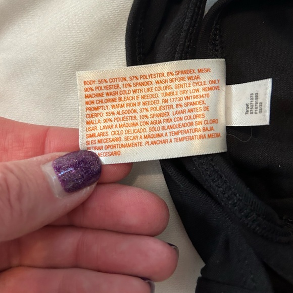 NWT Girls' Cami Dance Leotard - Cat & Jack Black size 6 / 6X - Picture 12 of 13